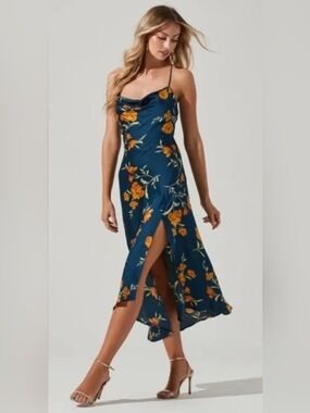 ASTR the Label Gaia Floral Midi Dress